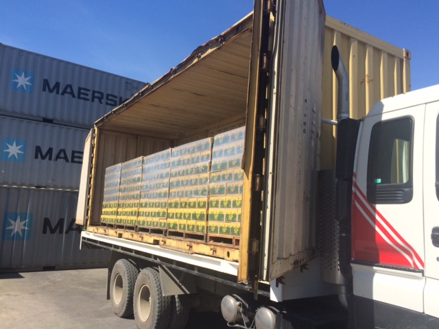 Sliding door container for Papua new Guinea