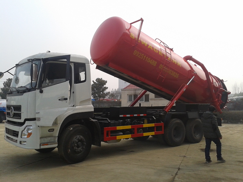 Hydraulic lifting system for rigid tanker