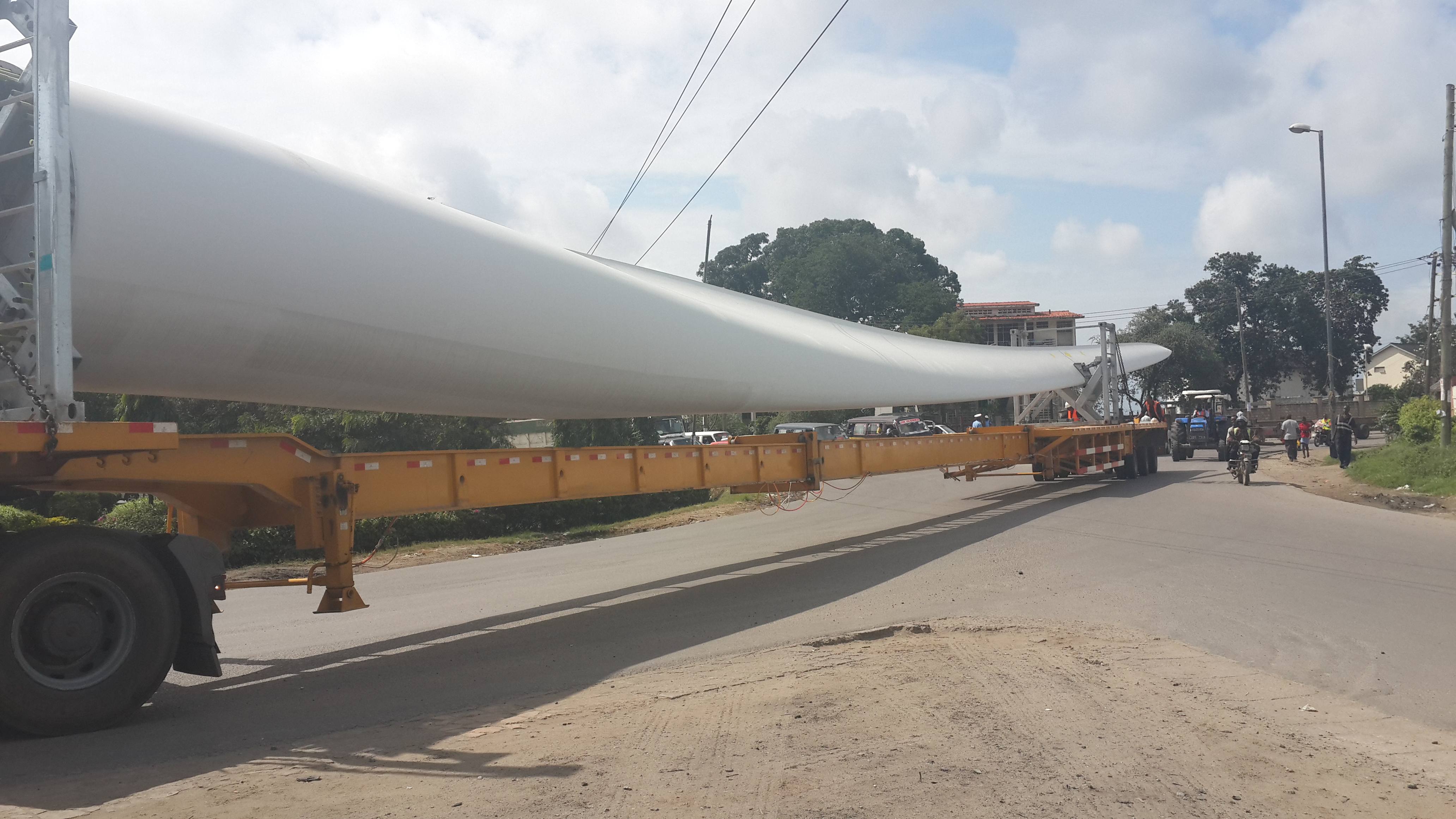 Wind blade trailer for Uganda